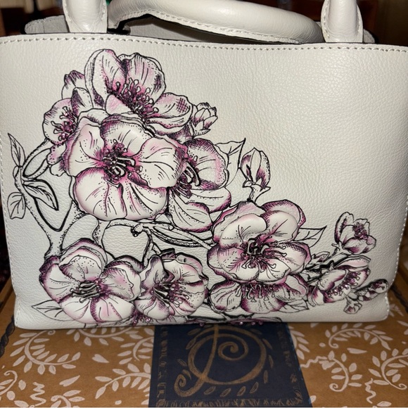 Brighton “Sakura” 3D Masterpiece Cherry Blossom Flowers Handbag White - Picture 12 of 12